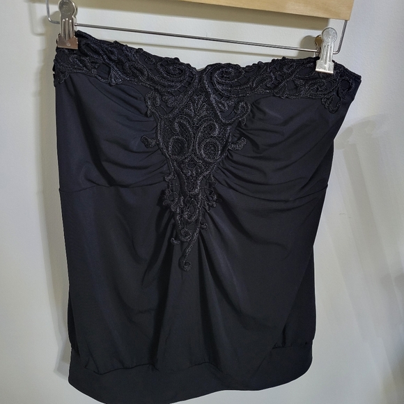 Maurices Elegant Black Lace Tube Top, Size 1 (Plus Size) - Picture 1 of 6